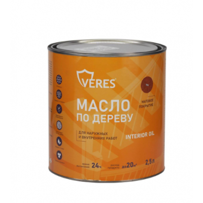 Масло для дерева Veres Interior Oil тик (2.5л)